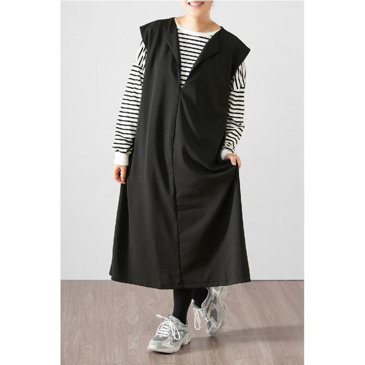 ジャンパースカート Vネック ペアスキン | PlusNao | 詳細画像9 