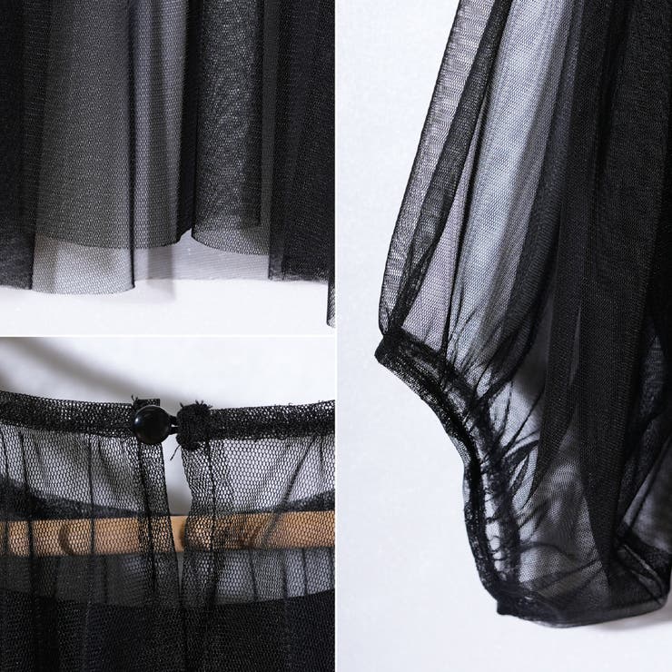 チュールレース 7分袖 トップス | PlusNao | 詳細画像13 