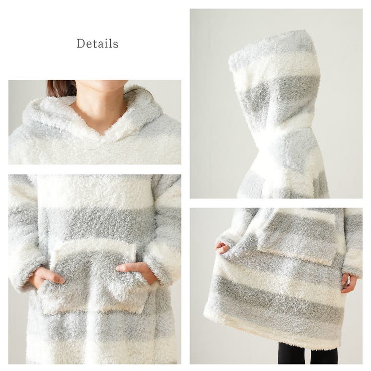 ルームウェア プードルシャギー パーカーワンピース | PlusNao | 詳細画像12 