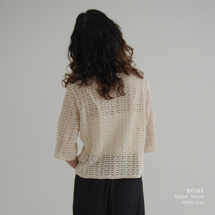 【ミックスカラーニットシャツ】 レディース サマーニット | PlusNao | 詳細画像3 