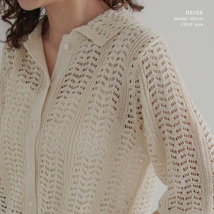 【ミックスカラーニットシャツ】 レディース サマーニット | PlusNao | 詳細画像4 