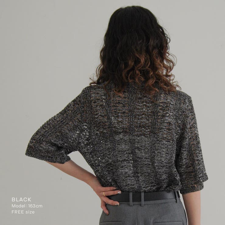 【ミックスカラーニットシャツ】 レディース サマーニット | PlusNao | 詳細画像7 