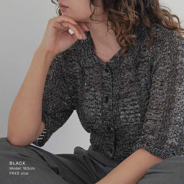 【ミックスカラーニットシャツ】 レディース サマーニット | PlusNao | 詳細画像8 