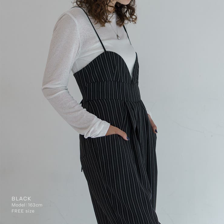 【ストライプキャミオールインワン】 レディース キャミソール | PlusNao | 詳細画像14 