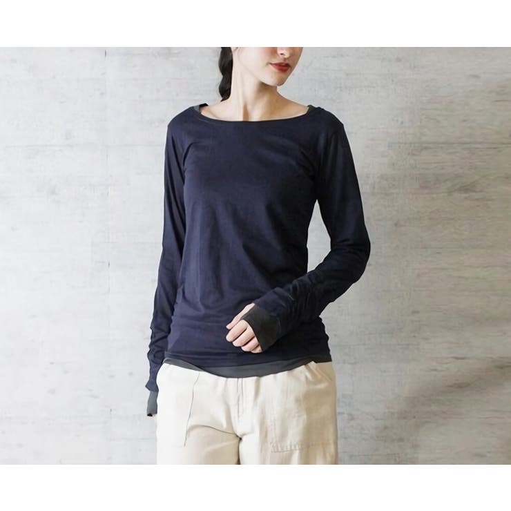 長袖カットソー ロングTシャツ レディース | PlusNao | 詳細画像2 