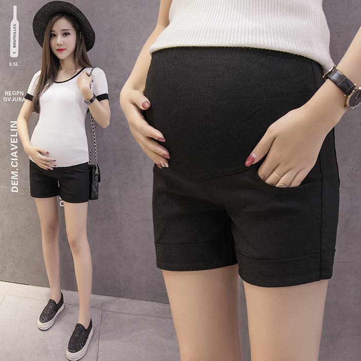 マタニティパンツ 妊婦パンツ ショートパンツ[品番：FQ000103221