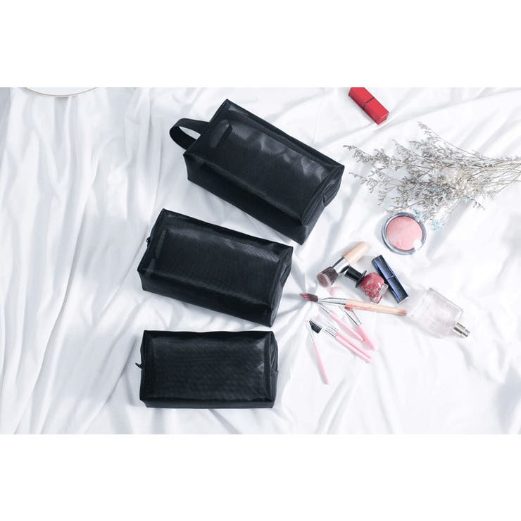 コスメポーチ 化粧ポーチ メッシュポーチ | PlusNao | 詳細画像10 