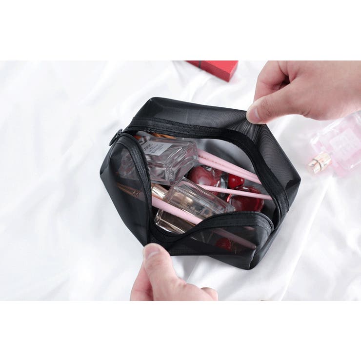 コスメポーチ 化粧ポーチ メッシュポーチ | PlusNao | 詳細画像15 