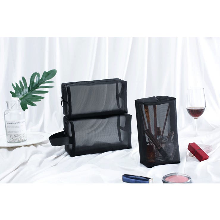 コスメポーチ 化粧ポーチ メッシュポーチ | PlusNao | 詳細画像5 