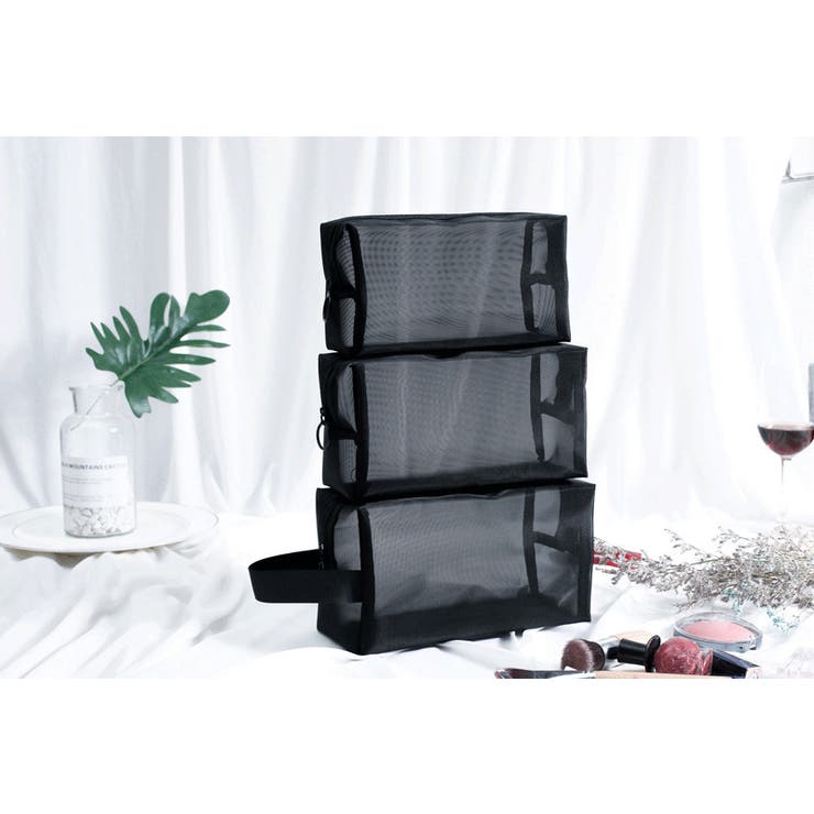 コスメポーチ 化粧ポーチ メッシュポーチ | PlusNao | 詳細画像6 