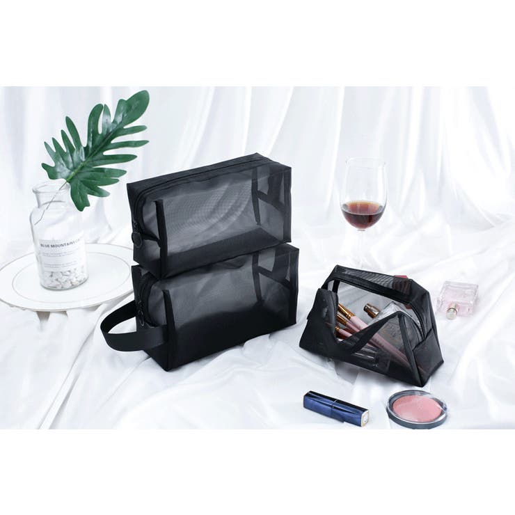 コスメポーチ 化粧ポーチ メッシュポーチ | PlusNao | 詳細画像8 