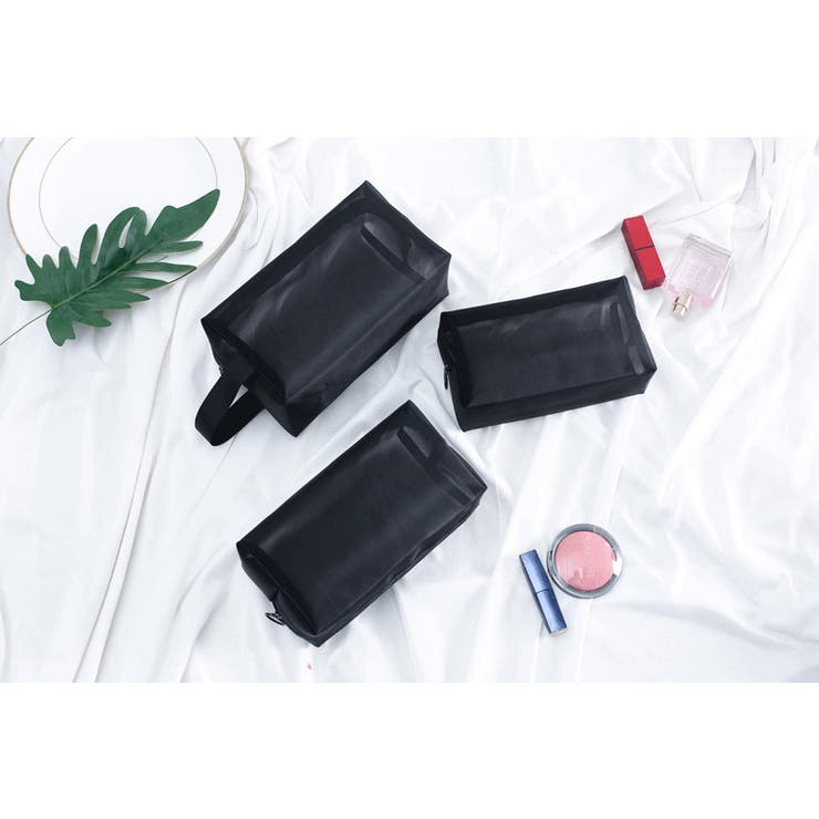 コスメポーチ 化粧ポーチ メッシュポーチ | PlusNao | 詳細画像9 