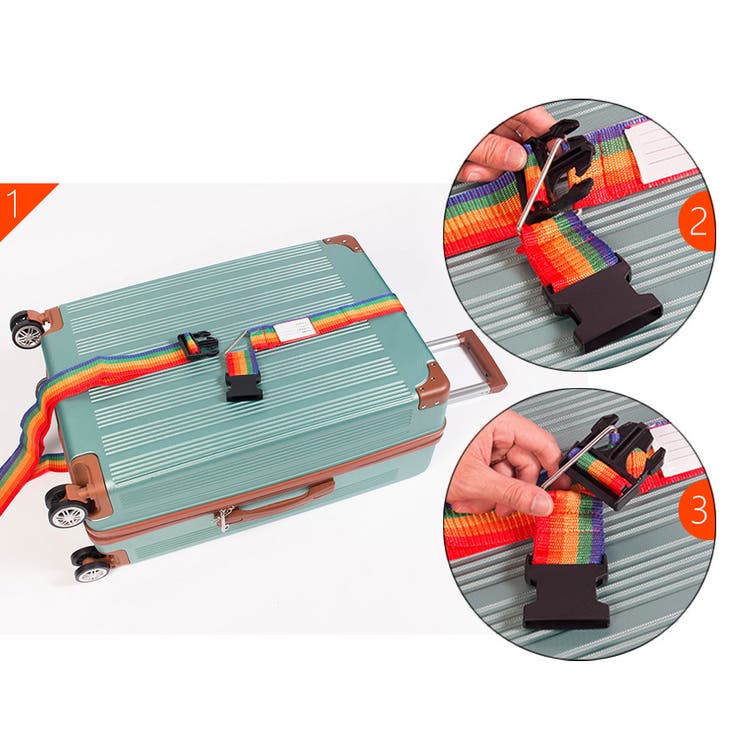 スーツケースベルト キャリーケースベルト ネームタグ付き | PlusNao | 詳細画像9 