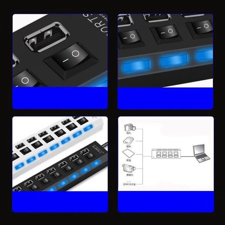 USBハブ USB2 HUB | PlusNao | 詳細画像4 