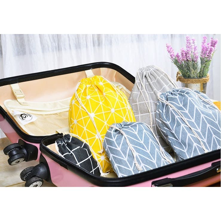 トラベルポーチ 巾着袋 3枚セット | PlusNao | 詳細画像3 