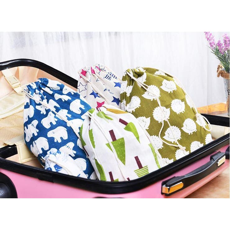 トラベルポーチ 巾着袋 3枚セット | PlusNao | 詳細画像4 