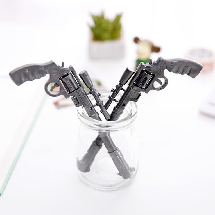 3本セット ピストル型ボールペン 油性ボールペン[品番：FQ000107882