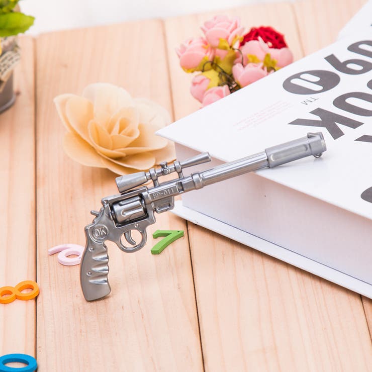 3本セット ピストル型ボールペン 油性ボールペン[品番：FQ000107882