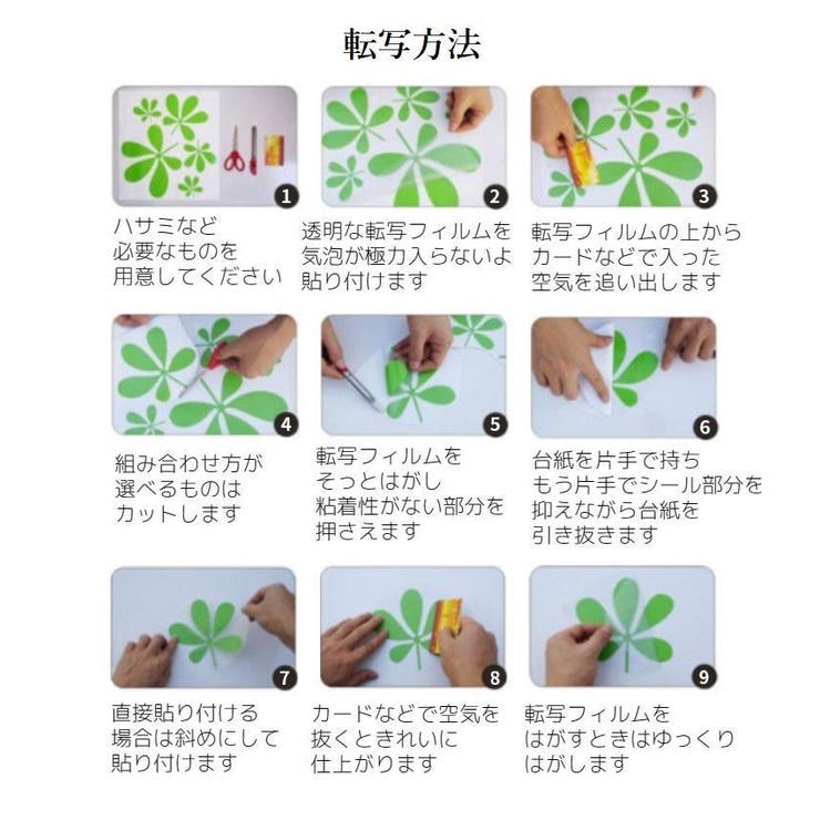 ウォールステッカー 転写式 壁ステッカー | PlusNao | 詳細画像8 