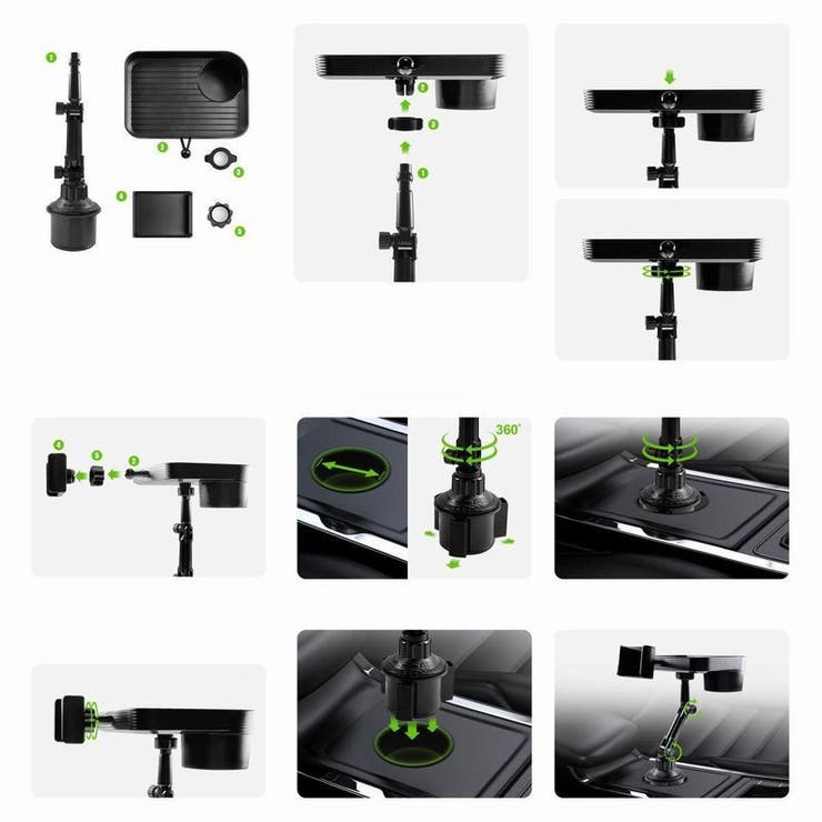 ドリンクホルダー マルチカップホルダー 食事トレイ付き | PlusNao | 詳細画像16 