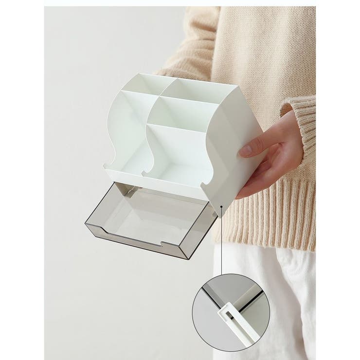 卓上収納ボックス デスクオーガナイザー 収納ケース[品番：FQ000194954