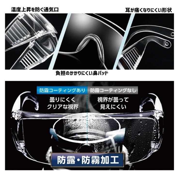 保護メガネ 保護ゴーグル 防護メガネ | PlusNao | 詳細画像4 