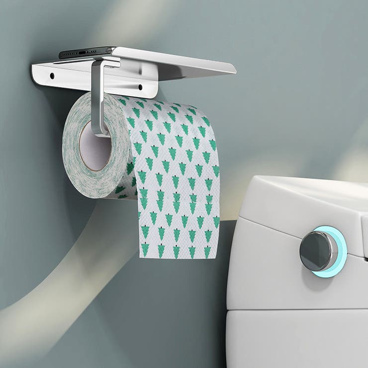 ウォールシェルフ トイレットペーパーホルダー バスラック | PlusNao | 詳細画像3 