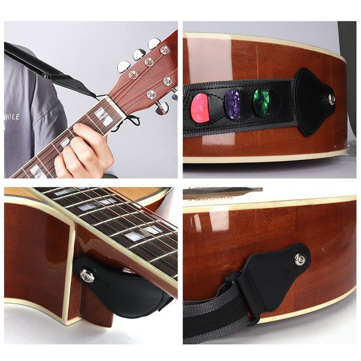 ストラップ 1225 42mm Width Vintage Leather Guitar Strap / Vintage Spots