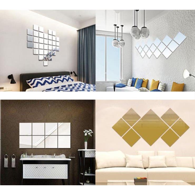 ウォールミラーステッカー ミラーシール ウォールステッカー | PlusNao | 詳細画像5 