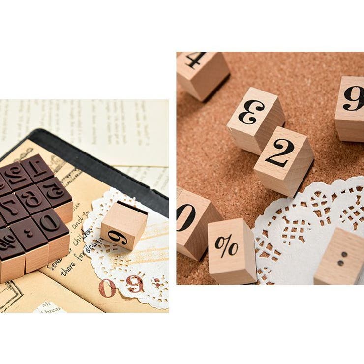 木製スタンプ 木製ゴム印 12個セット | PlusNao | 詳細画像11 