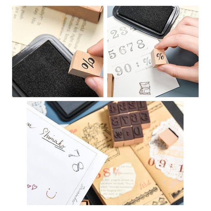 木製スタンプ 木製ゴム印 12個セット | PlusNao | 詳細画像13 