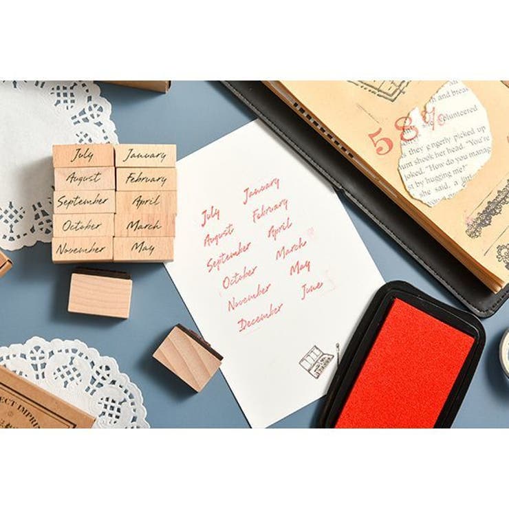 木製スタンプ 木製ゴム印 12個セット | PlusNao | 詳細画像16 