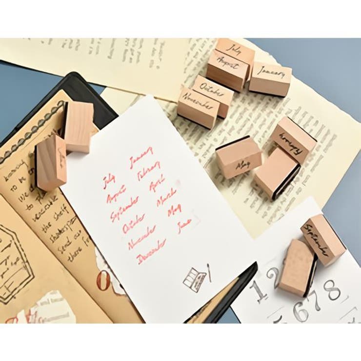 木製スタンプ 木製ゴム印 12個セット | PlusNao | 詳細画像17 