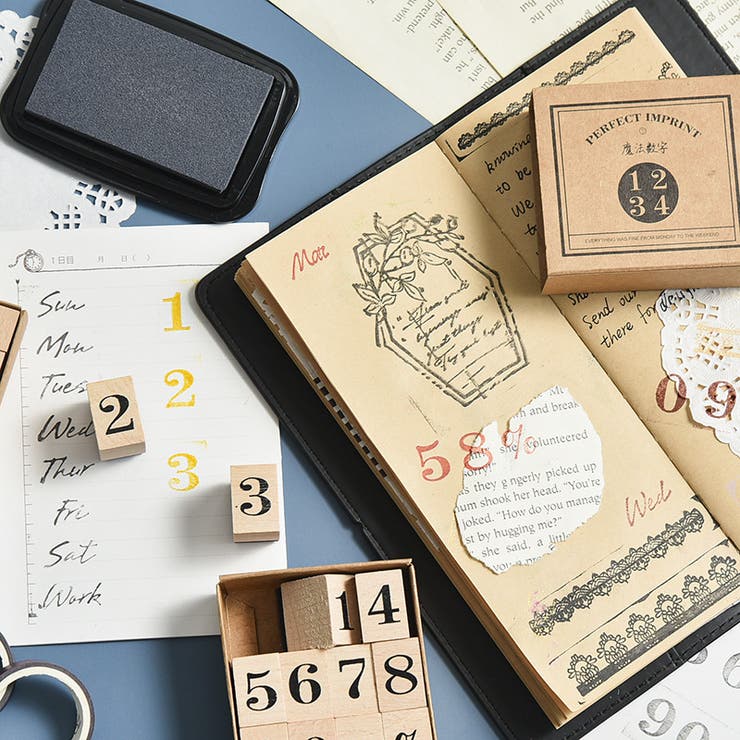 木製スタンプ 木製ゴム印 12個セット | PlusNao | 詳細画像9 