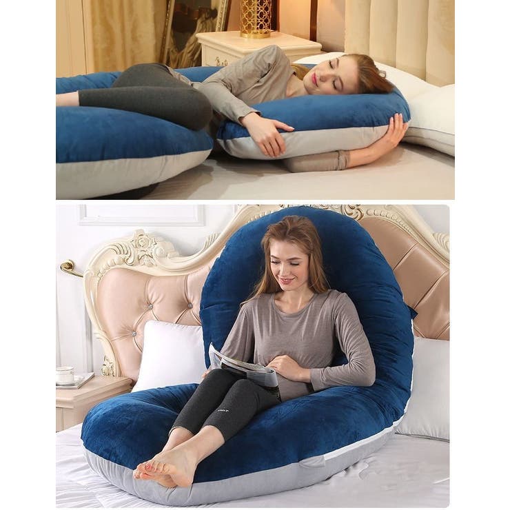 Comfort U 妊婦用枕、マタニティ、授乳、線維筋痛症のための全身