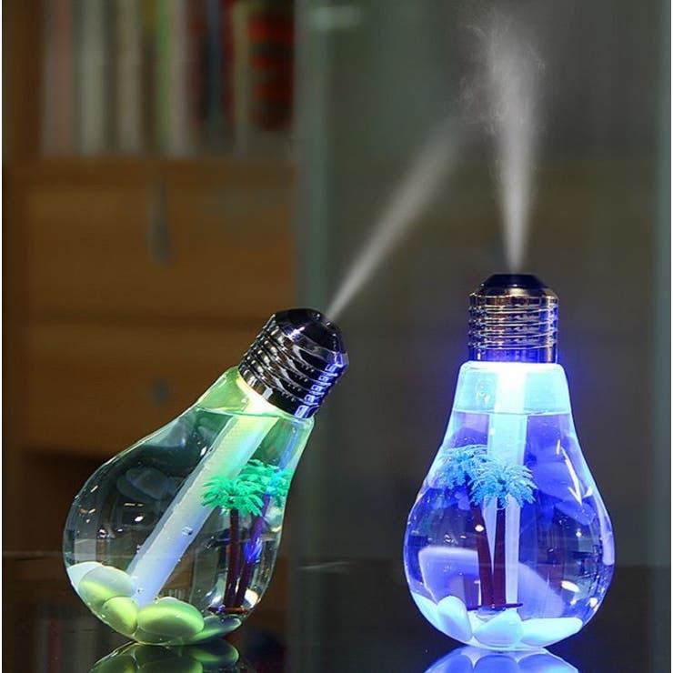 ミニ加湿器 USB加湿器 LEDライト付き[品番：FQ000178188]｜PlusNao