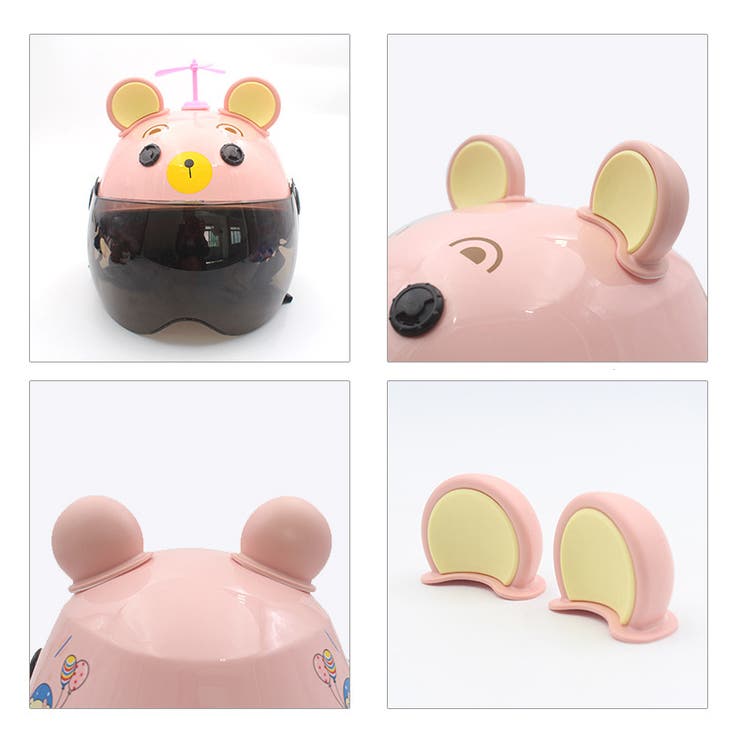 ヘルメット用アクセサリー クマ耳 2個セット[品番：FQ000183110