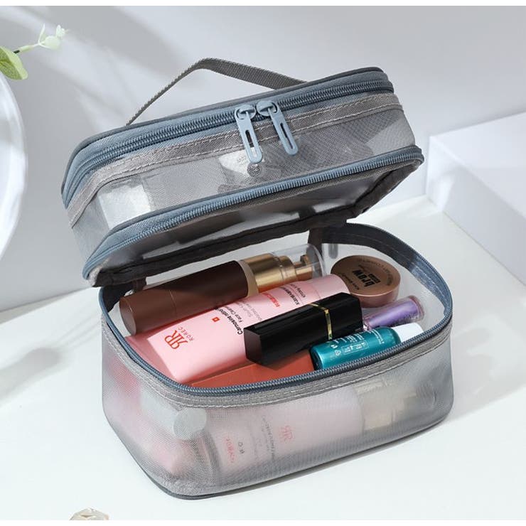 メイクポーチ 化粧ポーチ メッシュ | PlusNao | 詳細画像2 