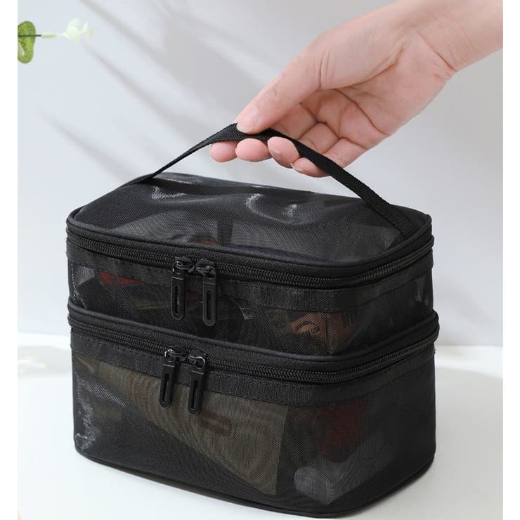 メイクポーチ 化粧ポーチ メッシュ | PlusNao | 詳細画像4 