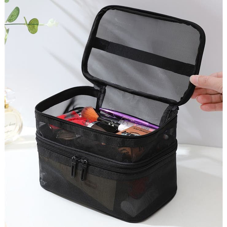 メイクポーチ 化粧ポーチ メッシュ | PlusNao | 詳細画像5 