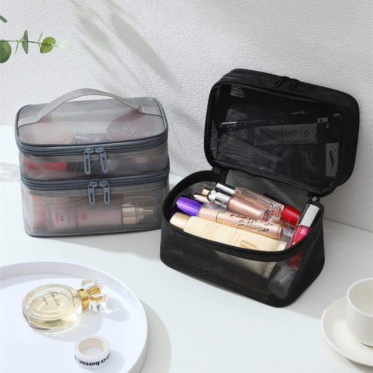 メイクポーチ 化粧ポーチ メッシュ | PlusNao | 詳細画像7 