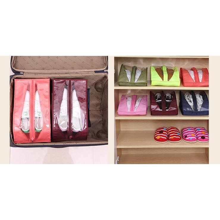 シューズバッグ 靴入れ袋 ファスナー | PlusNao | 詳細画像3 