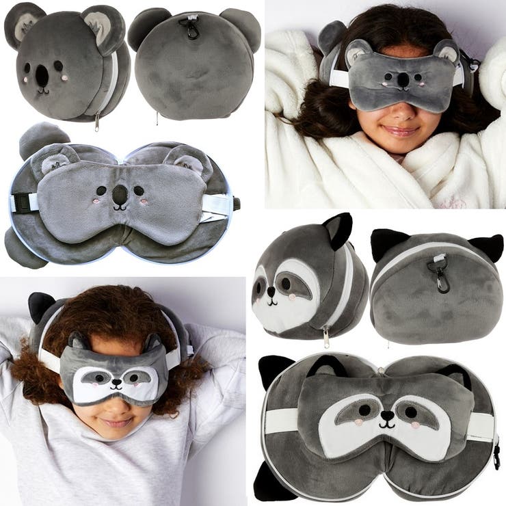 アイマスク付きもちもちピロー 携帯枕 アイピロー[品番：FQ000170975