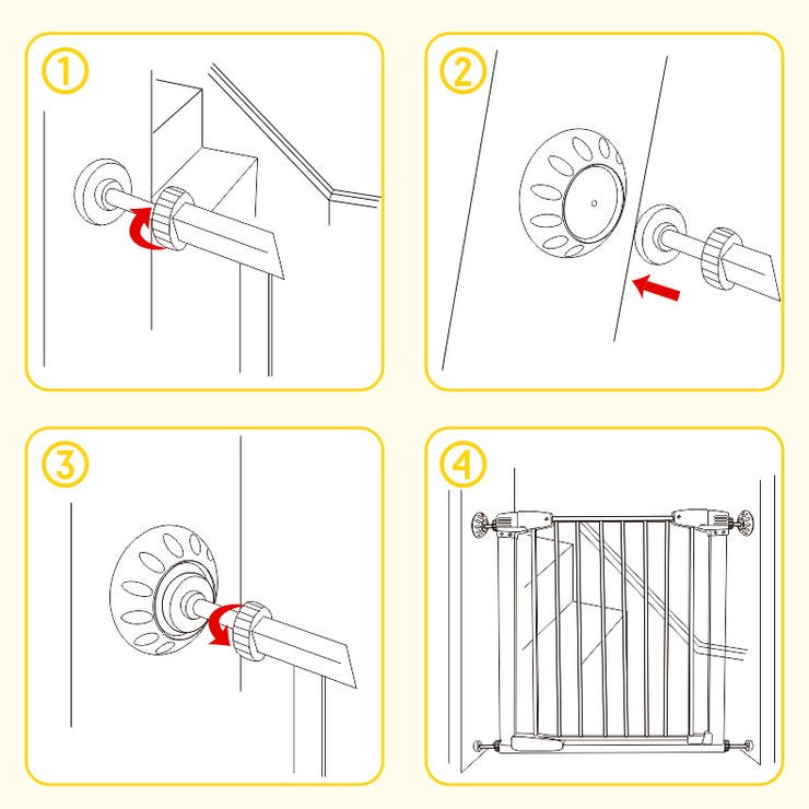 ウォールセーバー 4個セット ベビーゲート | PlusNao | 詳細画像9 