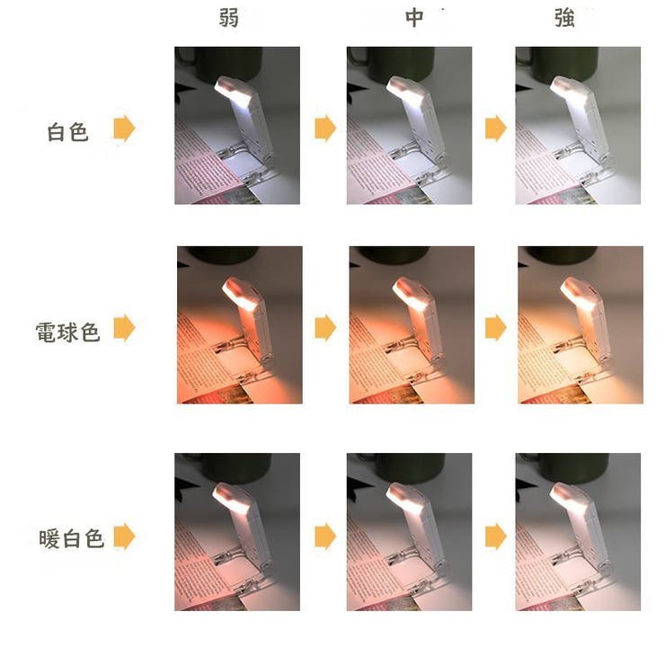 クリップライト ブックライト 読書ライト | PlusNao | 詳細画像10 