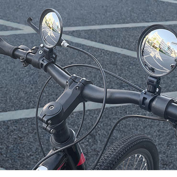 ミニタイプ自転車バックミラー ベルト取り付けタイプ