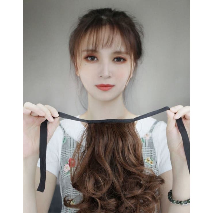 ポニーテール ウィッグ 25cm 部分エクステ ヘアアレンジ 巻き髪 BR2