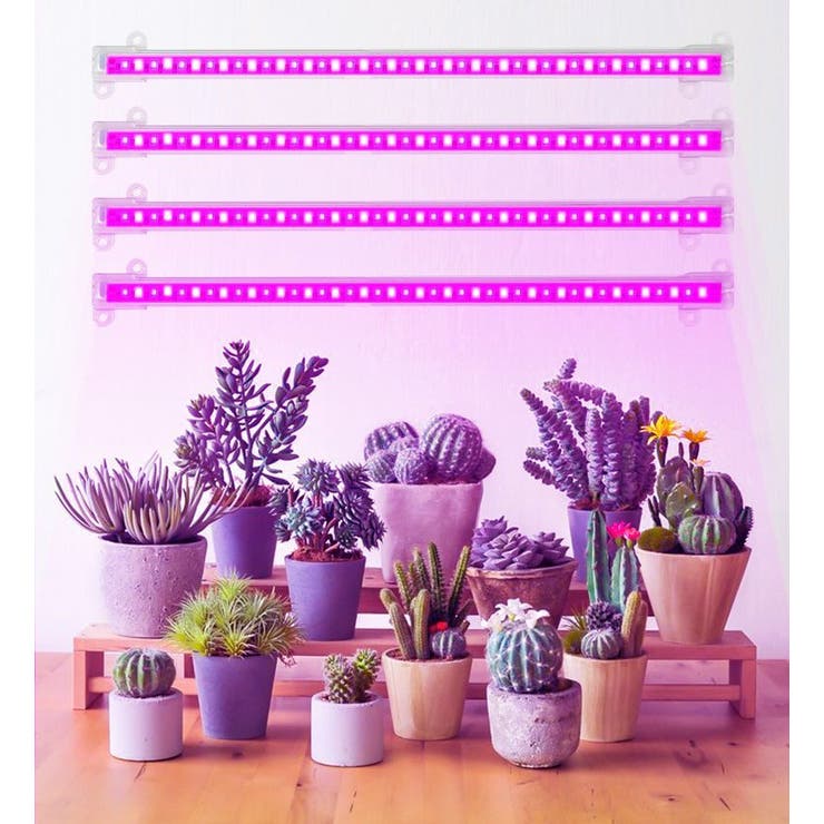 LED植物育成ライト スタンド付き4ヘッド LED植物育成ライト、スタンド