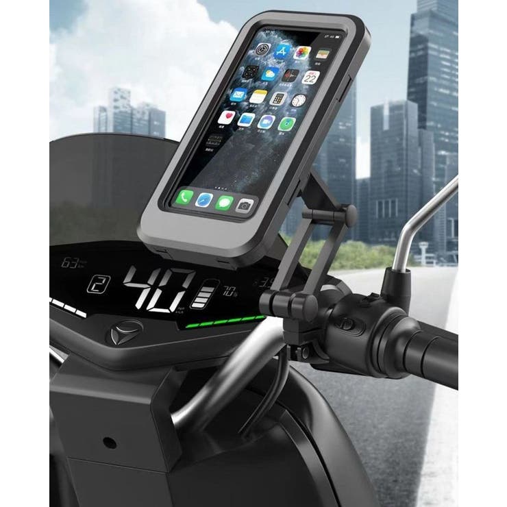 【新品】クロスバイク スマホホルダー付き 防水[品番 自転車用スマホホルダー バイク用スマホホルダー 自転車本体