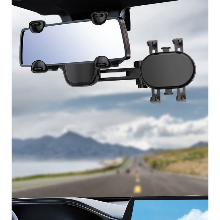 スマホホルダー 車用 バックミラー取り付け | PlusNao | 詳細画像5 